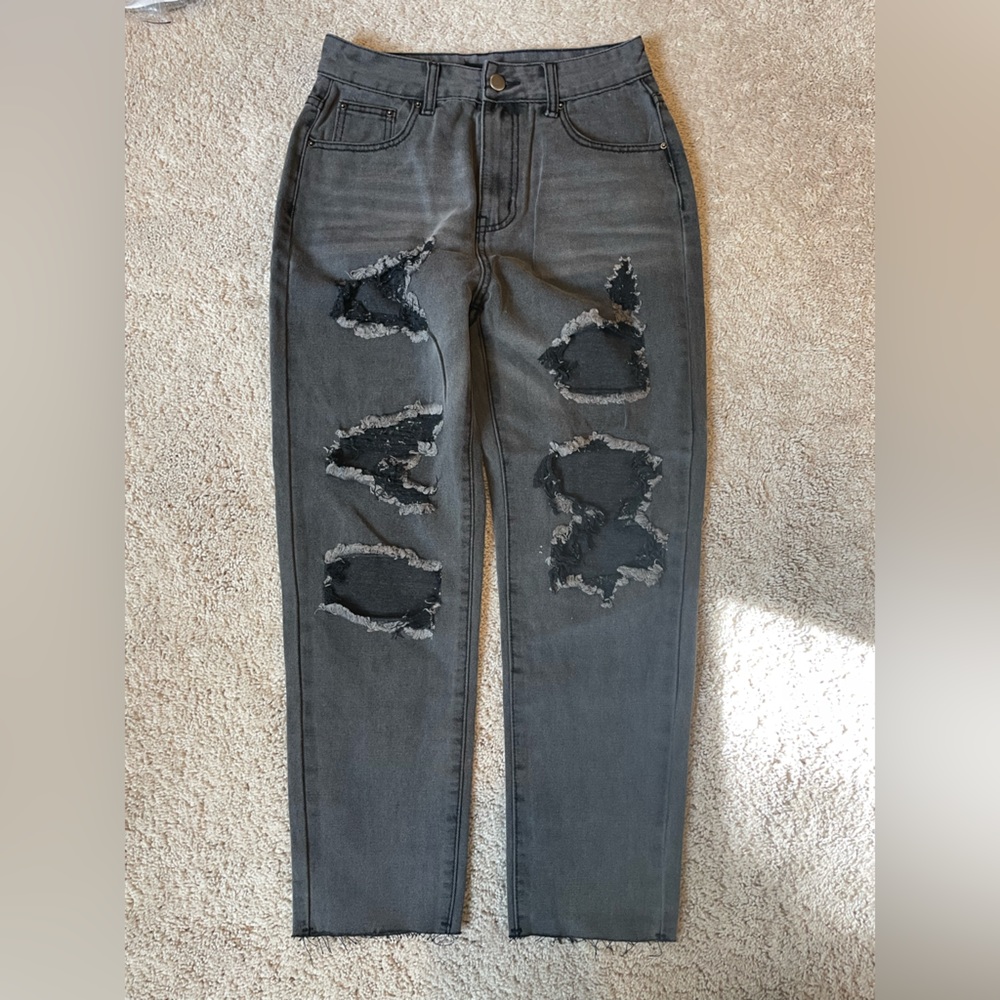 Nasty Gal black ripped jeans